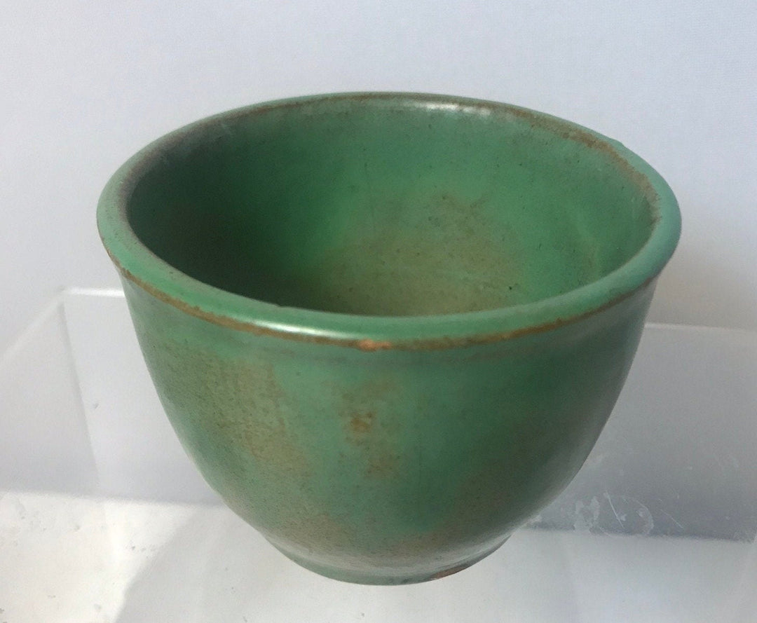 Set of 2 Early Catalina Custard Cups, Descanso green and Blue