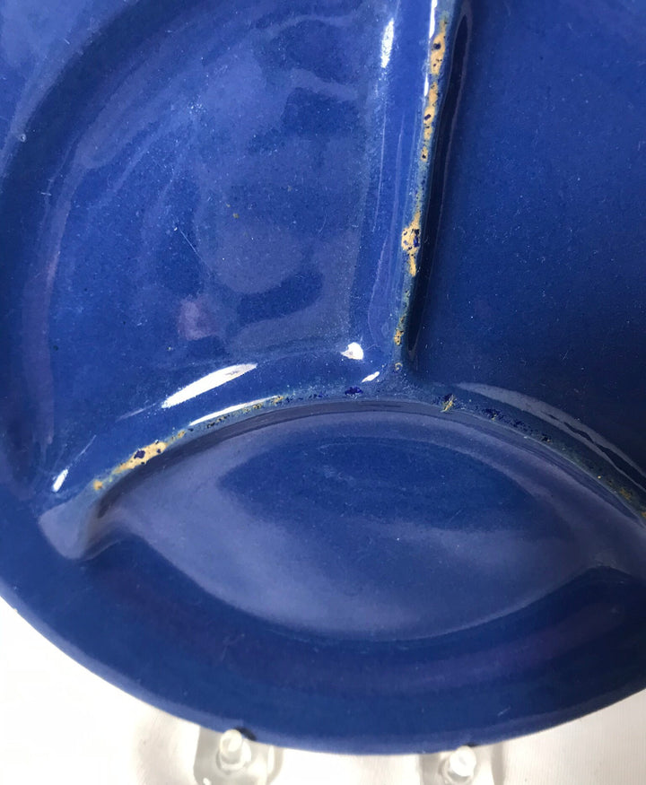 Rare Bauer Baby Grill Plate, Cobalt