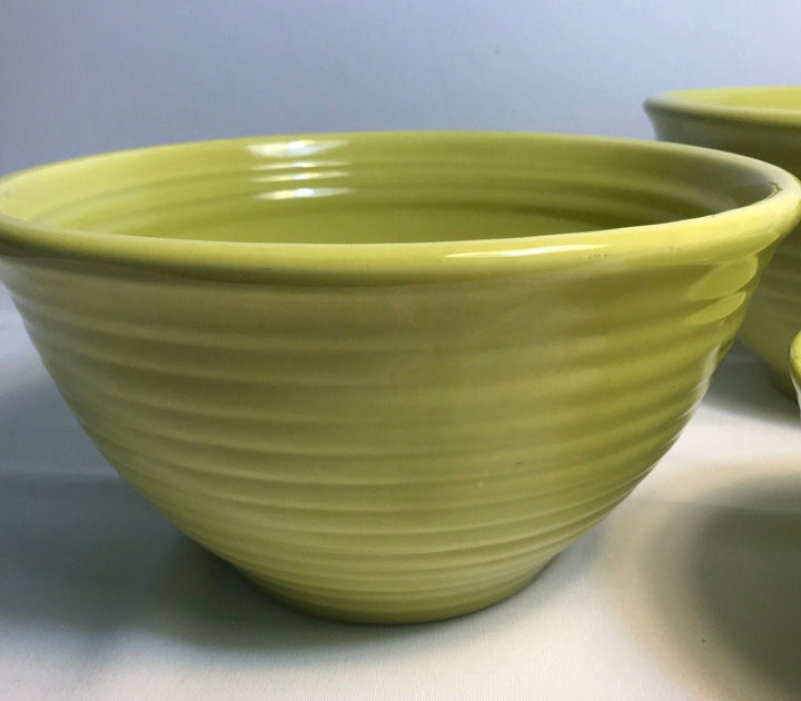 Bauer Ring Inside Mixing Bowls, SET OF 3, Chartreuse