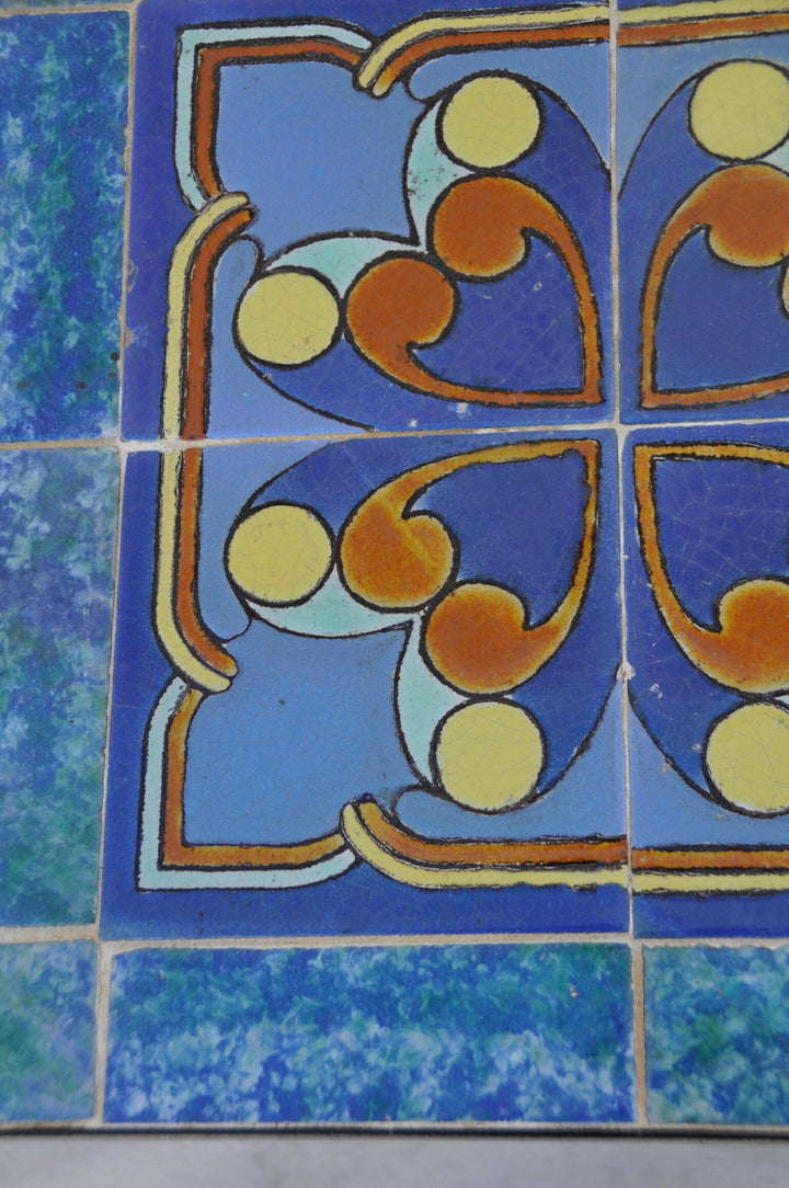 Rare Catalina Tile and Wrought Iron Side Table