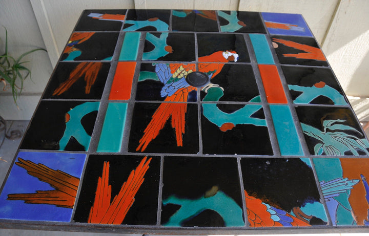 Catalina Bird Tile Patio Table