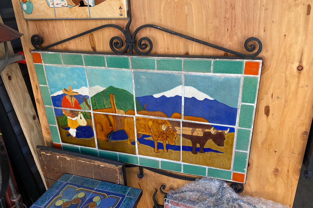San Jose Workshops Mural - Oxen and Cart 8-8"