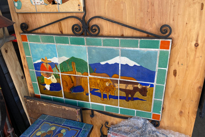 San Jose Workshops Mural - Oxen and Cart 8-8"