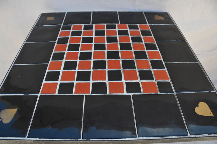 Vintage Catalina Island Checkerboard Tile Table