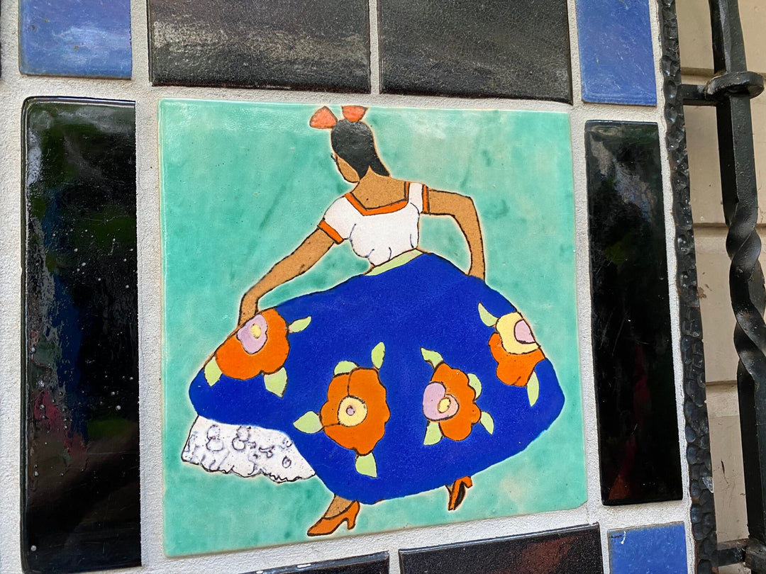 San Jose Dancers Wall Hanging, 2-8" Scenic Tiles