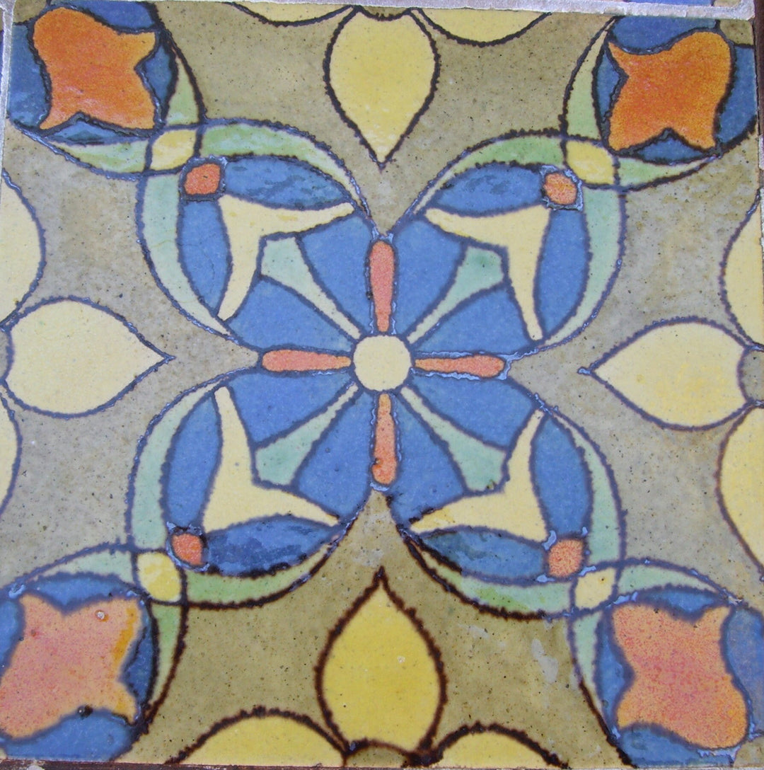 Malibu Tile Table, Monterey style Wood Base, 6-8" tiles