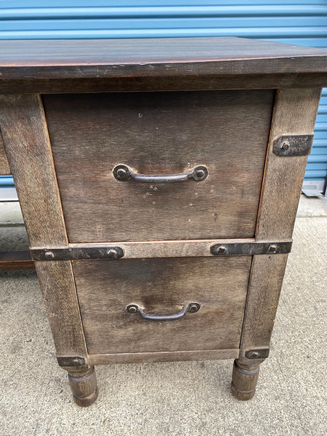 Monterey Will Rogers Desk, Old Wood & Red