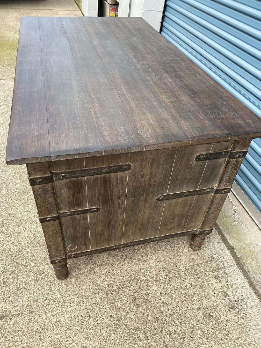 Monterey Will Rogers Desk, Old Wood & Red