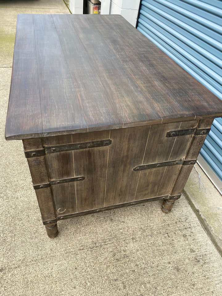 Monterey Will Rogers Desk, Old Wood & Red