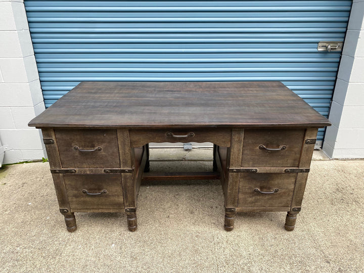 Monterey Will Rogers Desk, Old Wood & Red