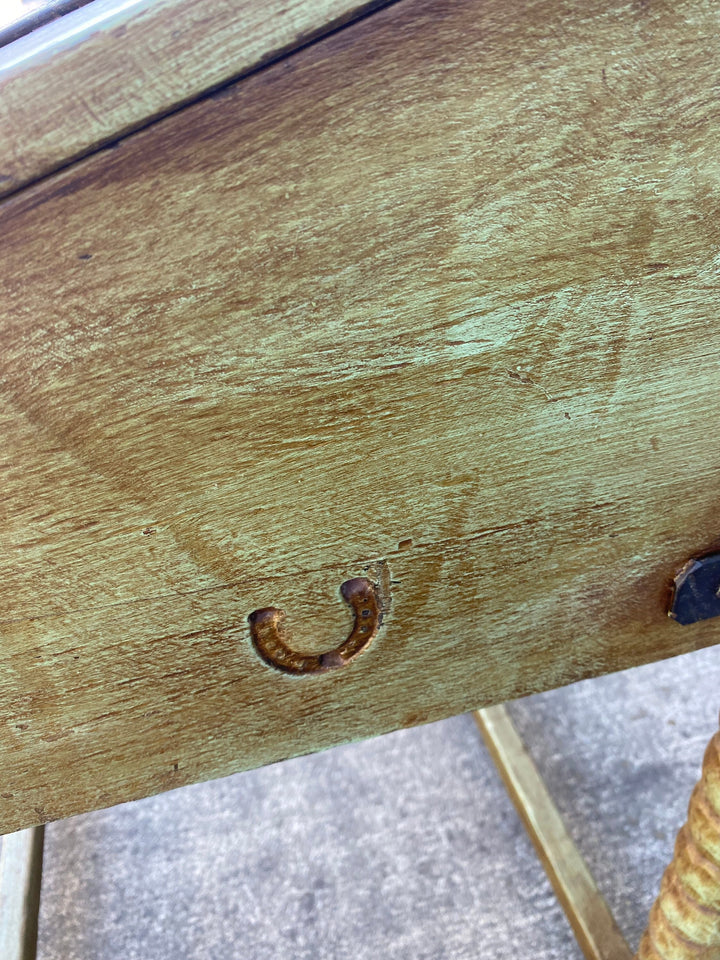 Early Monterey Slant Top Desk, Green finish
