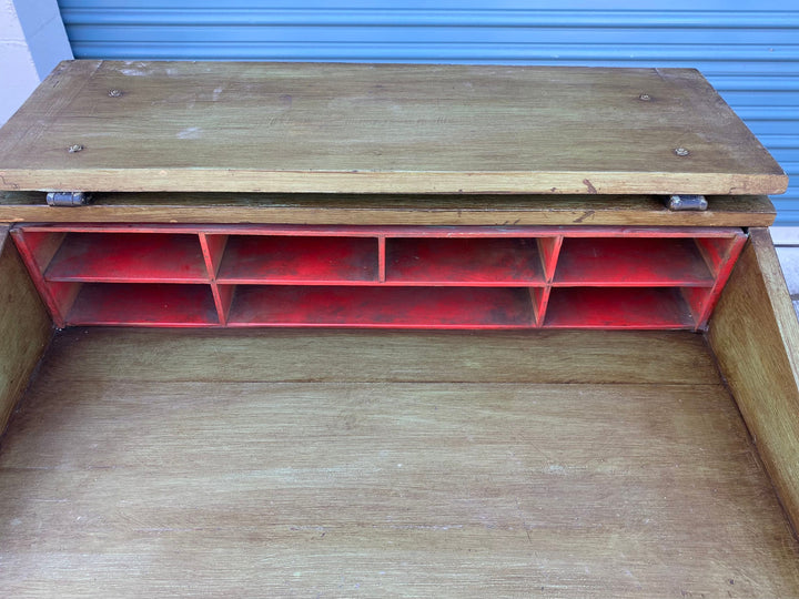 Early Monterey Slant Top Desk, Green finish