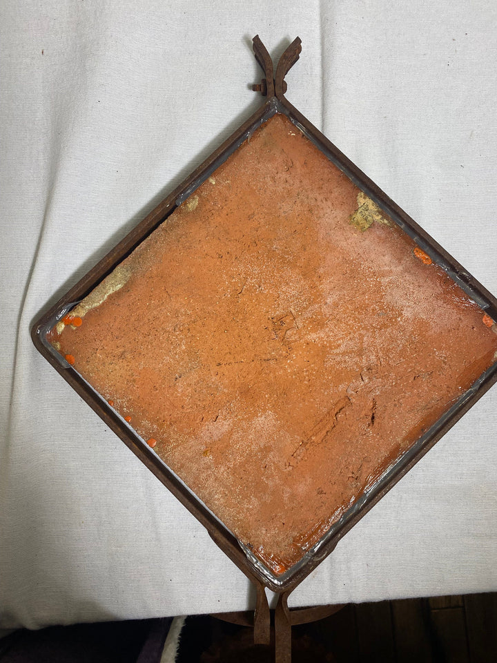 Vintage Malibu Potteries Tile Wall Planter with Bauer flower pot
