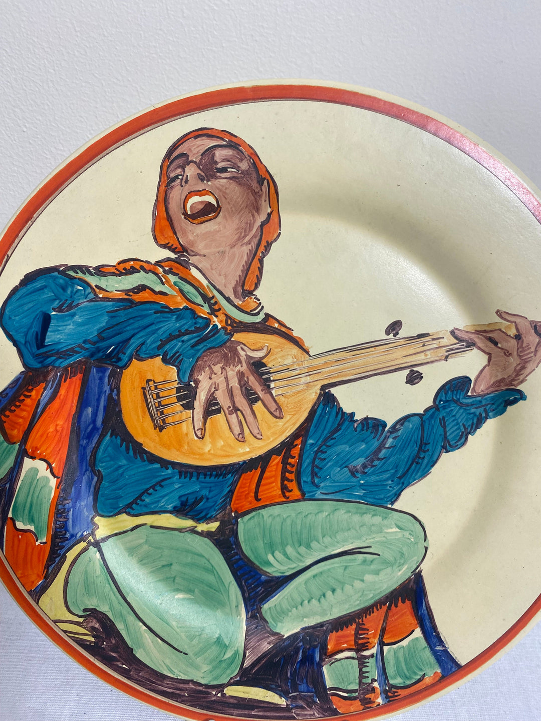 Catalina Island Artist Painted Troubador Plaque