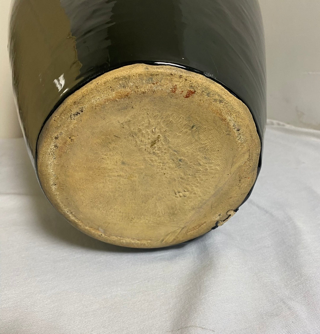 SOLD. Bauer Oil Jars, rare black glaze (Pair)