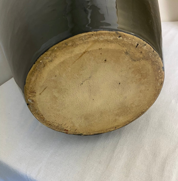 SOLD. Bauer Oil Jars, rare black glaze (Pair)