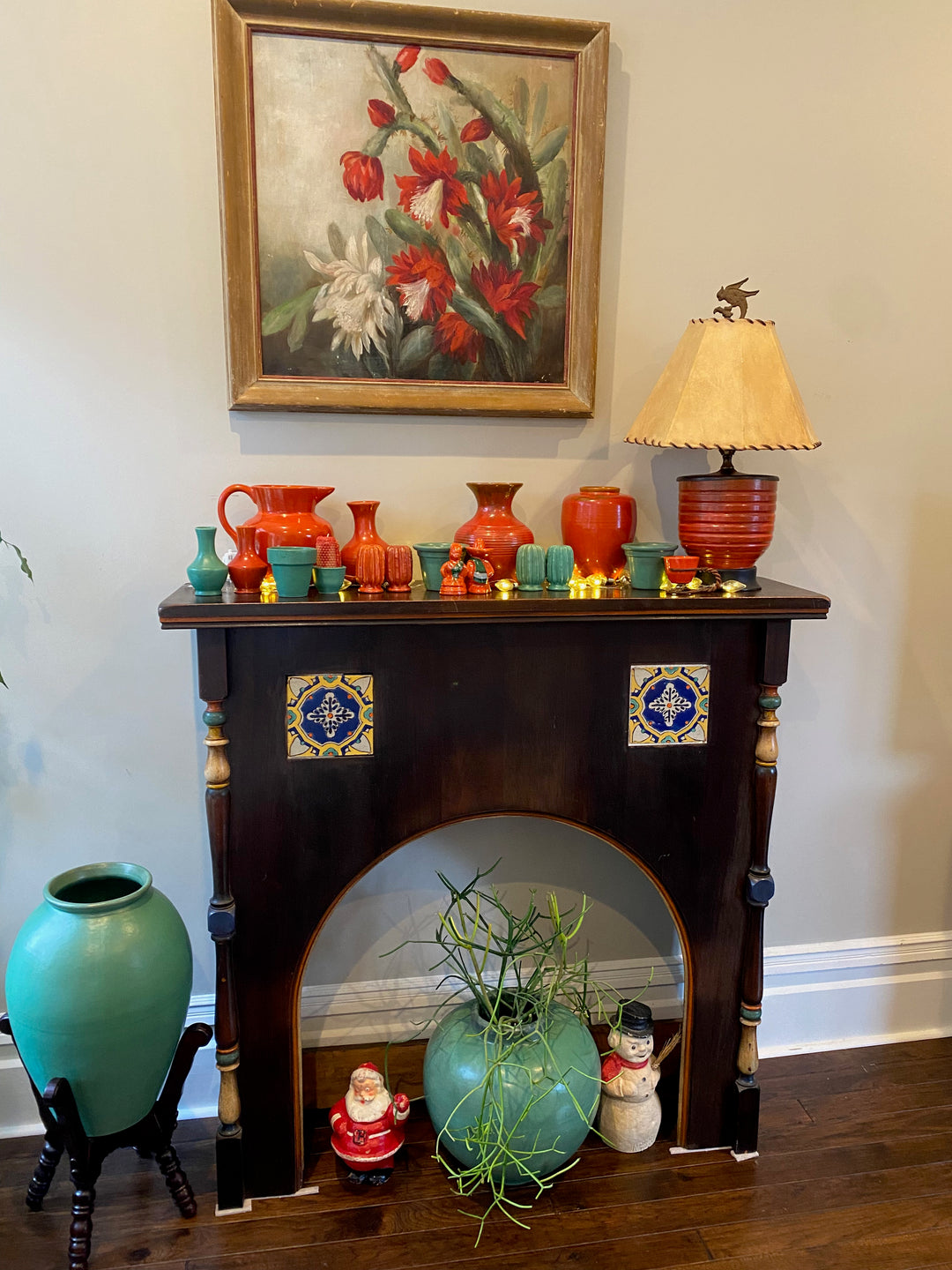 Coronado Fireplace Mantel with D & M Decorative Tiles