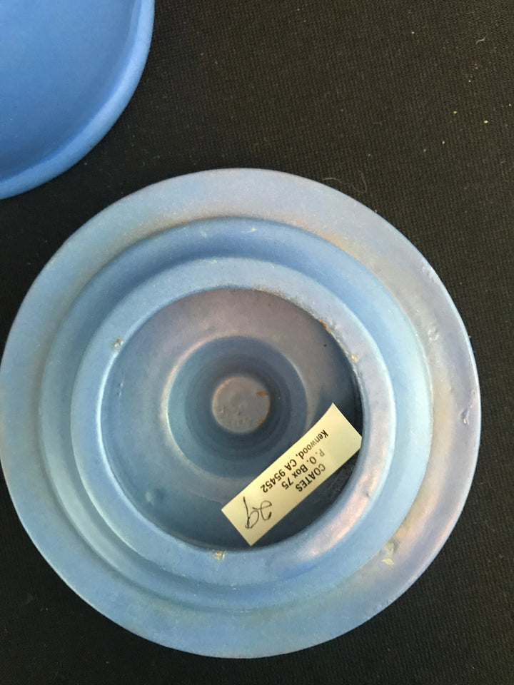 Catalina Cigar Jar, Tall, plain Blue Glaze