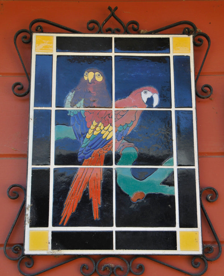 Vintage Catalina Double Parrots Mural