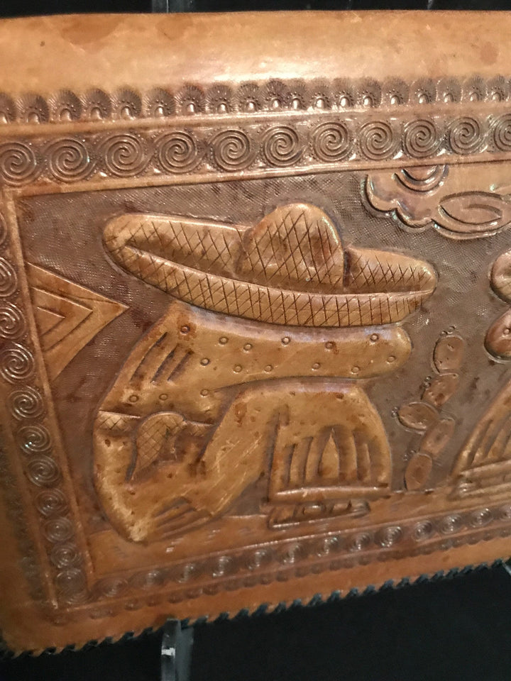 Mexican Hand-tooled Vintage Leather Purse