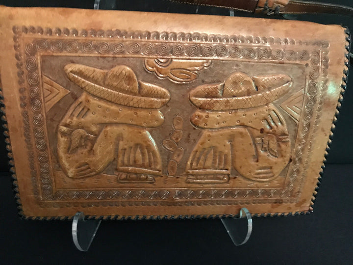 Mexican Hand-tooled Vintage Leather Purse
