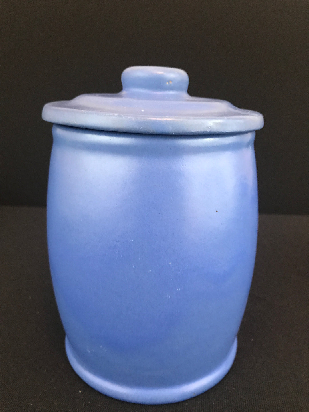 Catalina Cigar Jar, Tall, plain Blue Glaze