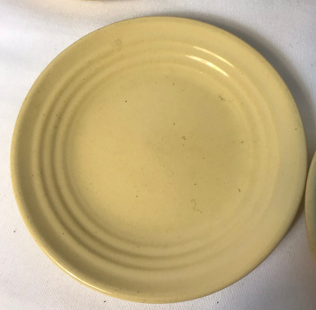 Bauer Ringware Dessert Plates, Ivory