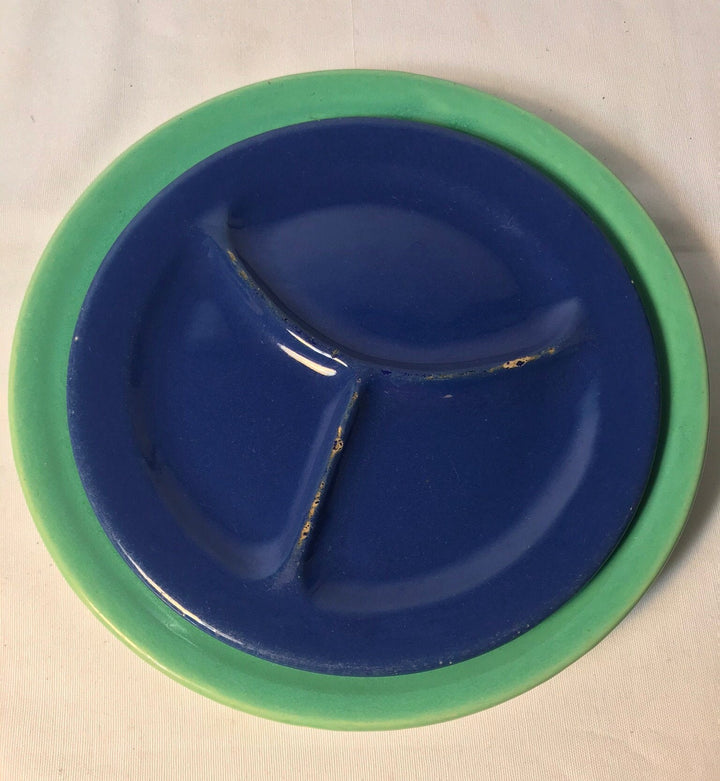 Rare Bauer Baby Grill Plate, Cobalt