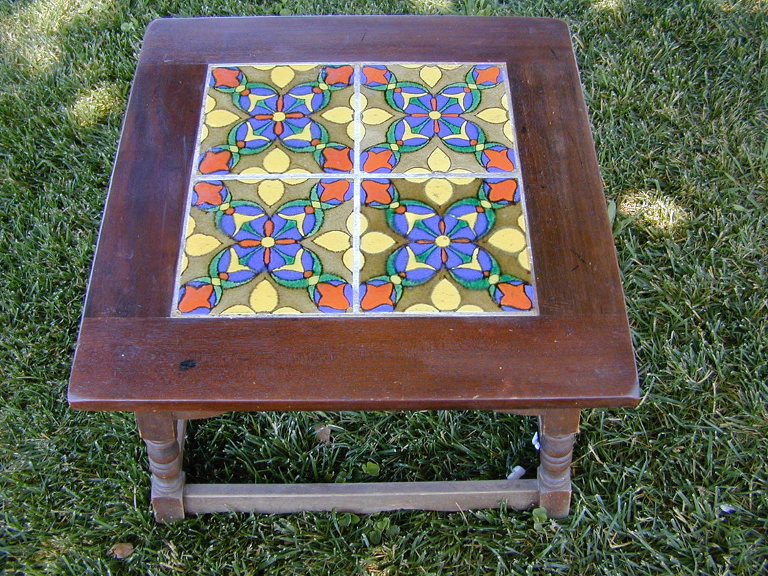 Malibu Tile Table, 8” tiles, Wood base