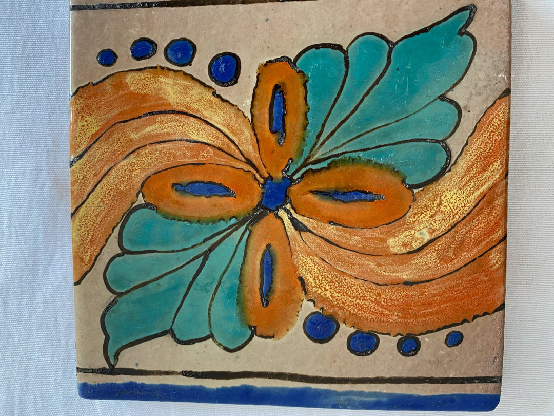 Rare Catalina "Mexican style" Tile, 5 7/8"