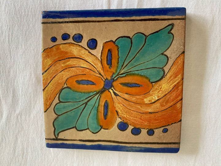 Rare Catalina "Mexican style" Tile, 5 7/8"