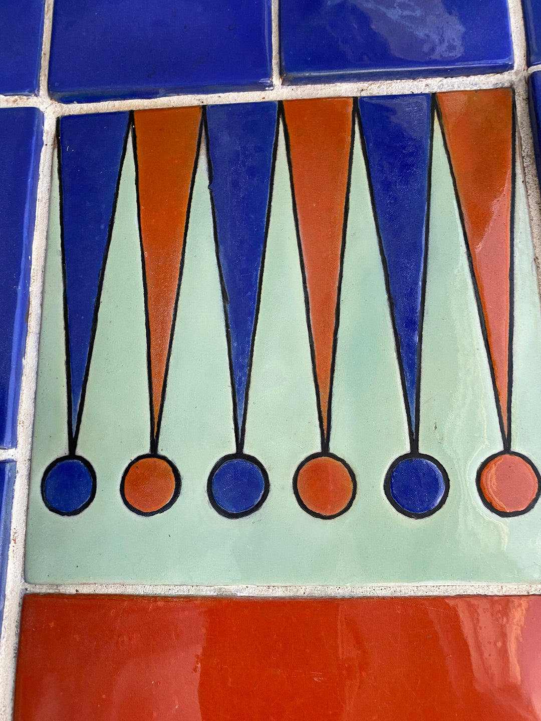 Vintage Catalina Backgammon Table, Wrought Iron base