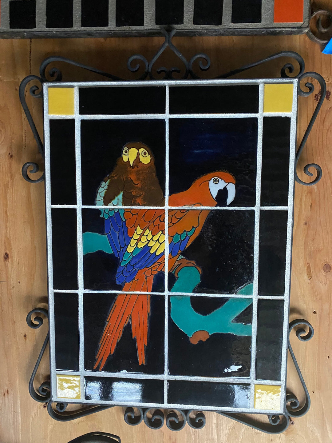 Vintage Catalina Double Parrots Mural